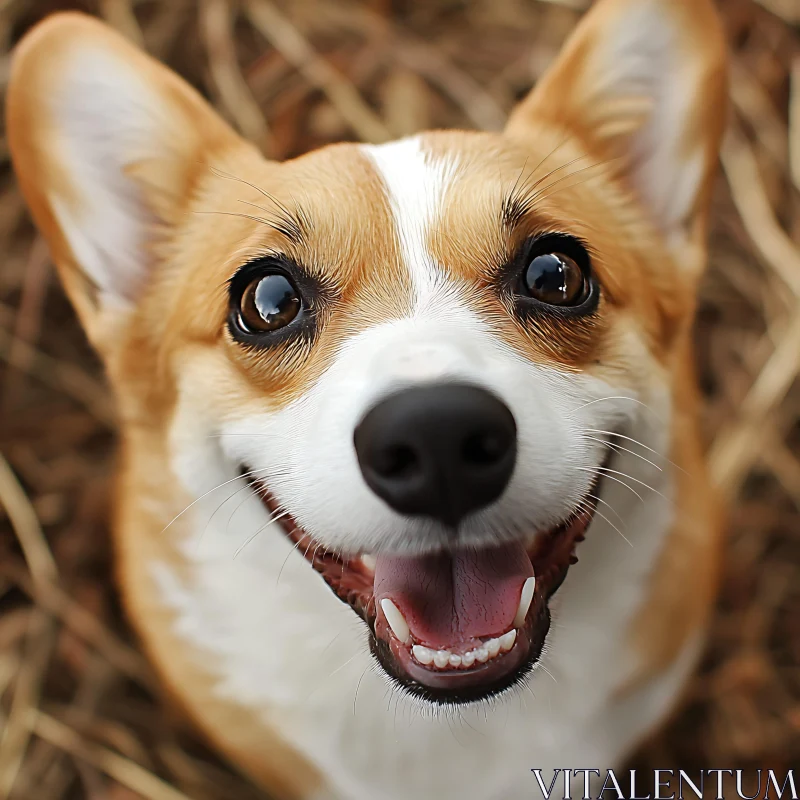 Joyful Corgi Close-Up