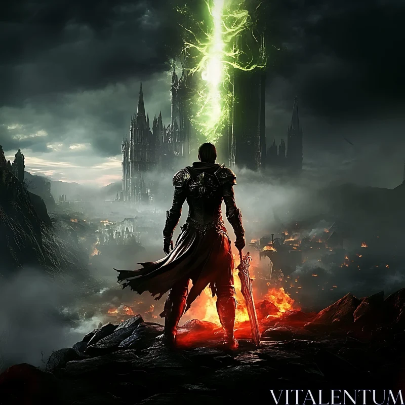 Medieval Warrior in a Fantasy World