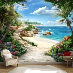 Coastal Pathway to a Tropical Beach