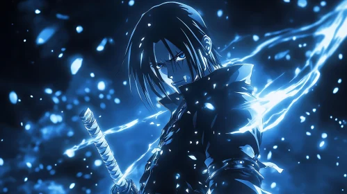 Anime Warrior in Blue Energy Burst