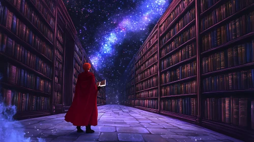 Reader in Starry Library