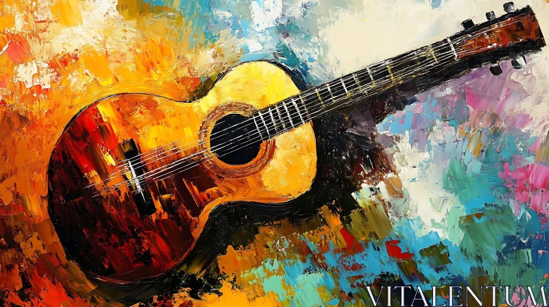 Colorful Guitar Abstract Artwork