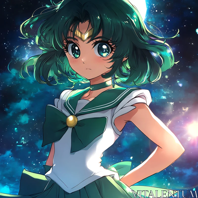 Anime Character in Space