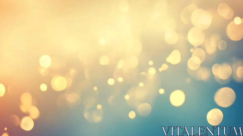 Golden Orbs on Blue Gradient
