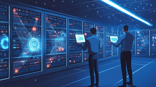 Server Room Data Flow Visualization