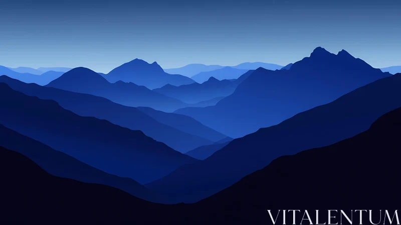 Tranquil Blue Mountain Layers