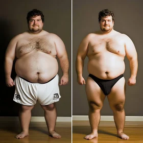 Man's Fitness Journey: Visual Transformation