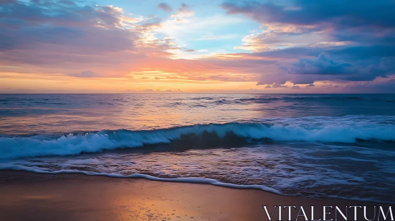 Calm Beach at Sunset