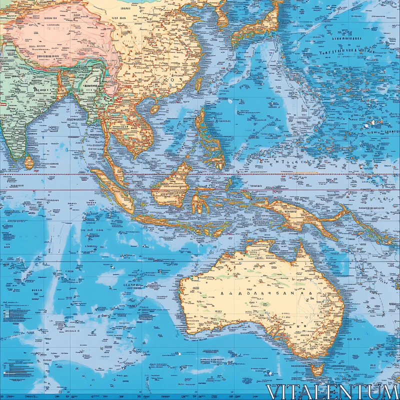 Geographic World Map Illustration