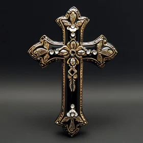 Intricate Religious Cross Ornament