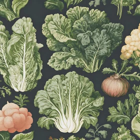 Botanical Vegetable Pattern