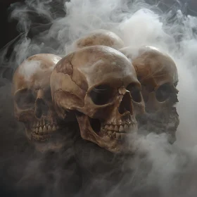 Smoked Skulls Still Life Composition