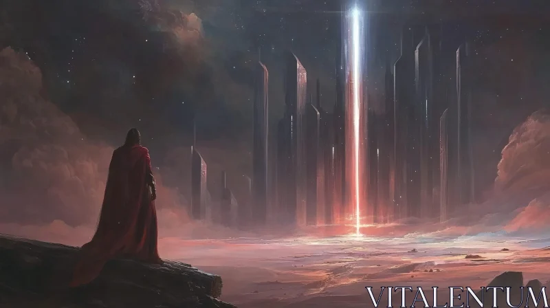 Ethereal Monoliths and Cloaked Wanderer