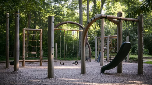 Wooden Playground in Green Park