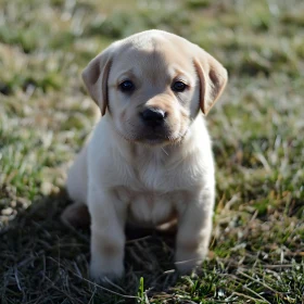 Cute Puppy in Nature - Heartwarming Pet Image