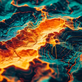 Abstract Topographic Landscape