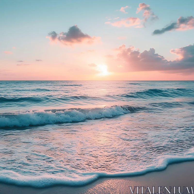 Calm Seascape at Sunset