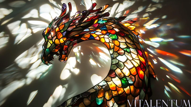 Illuminated Dragon Art Glass