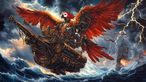 Mechanical Parrot Ship Adventure