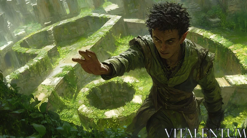 Lost Elf in Green Labyrinth