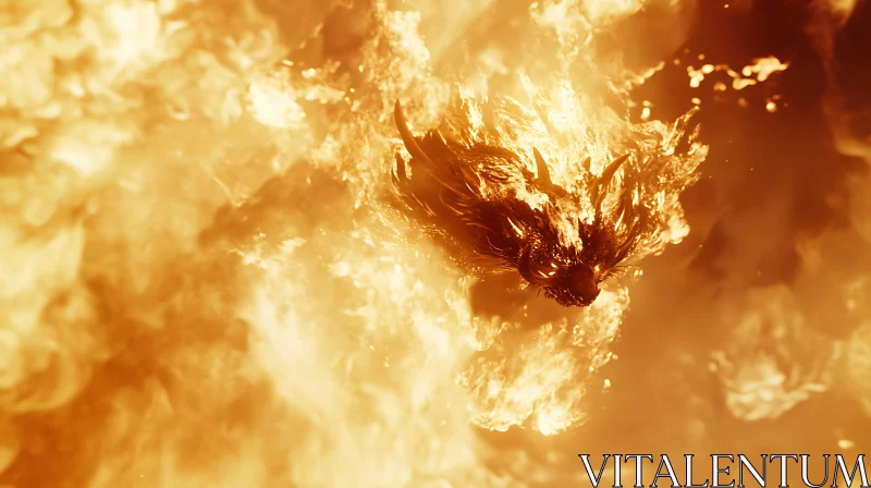 Fiery Dragon Illustration