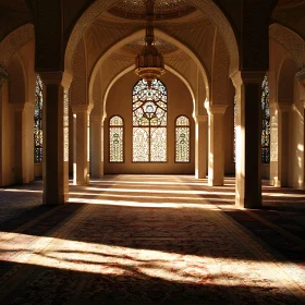 Interior Architecture with Stained Glass Windows