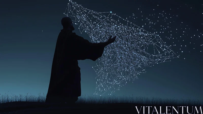Silhouette Reaching for the Stars