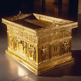Elaborate Golden Relief Sculpture