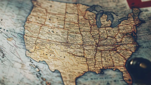 Vintage United States Map