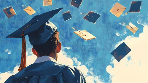 Triumph and Graduation: Hats in the Air