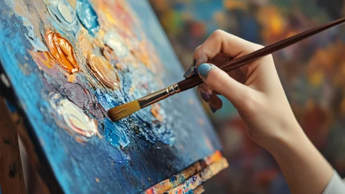 Painterly Strokes: Hand at Work