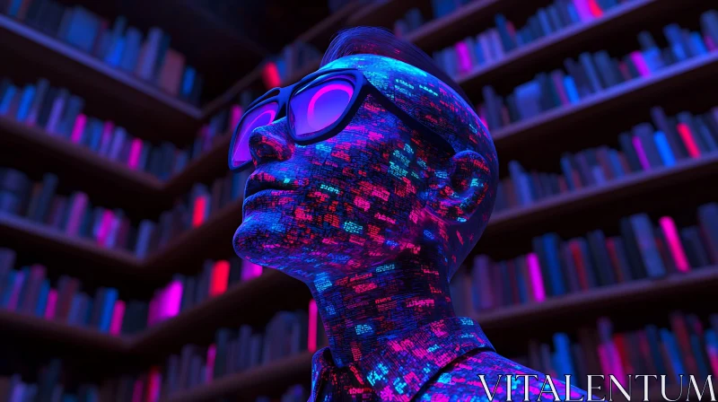 Virtual Reality Character in Library