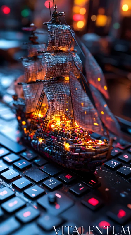 Mini Ship Lights on Keyboard