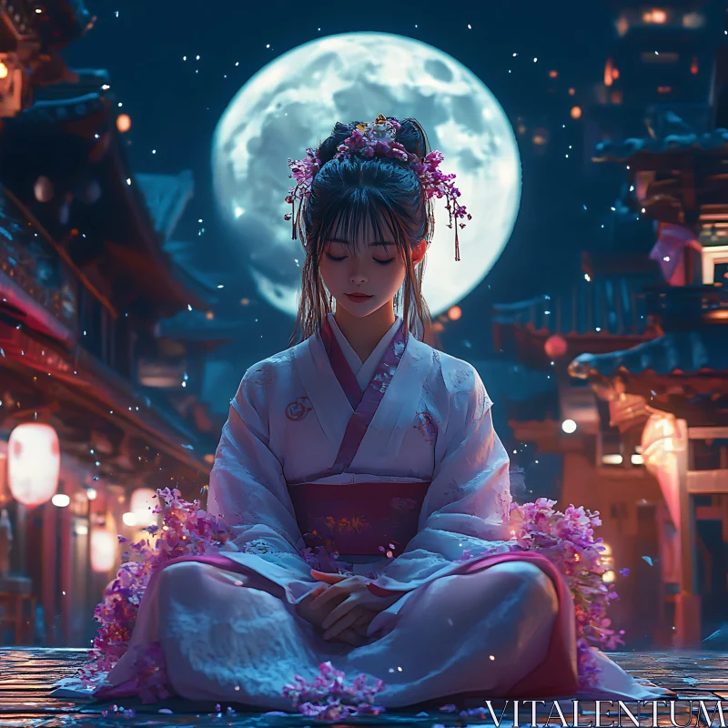 Serene Tradition under Moonlight
