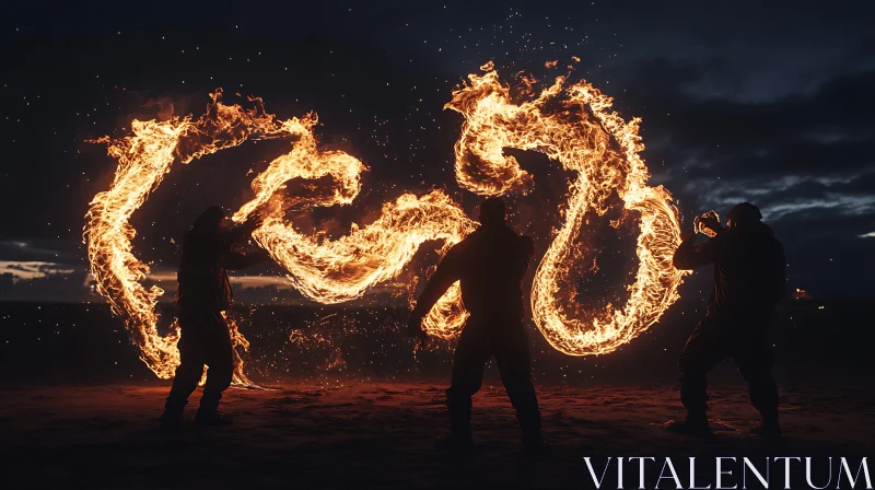 Three People Playing With Fire