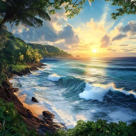 Coastal Sunset Scenery