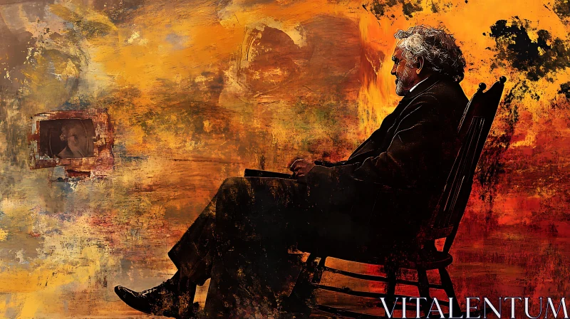 Vintage Portrait of Pensive Gentleman