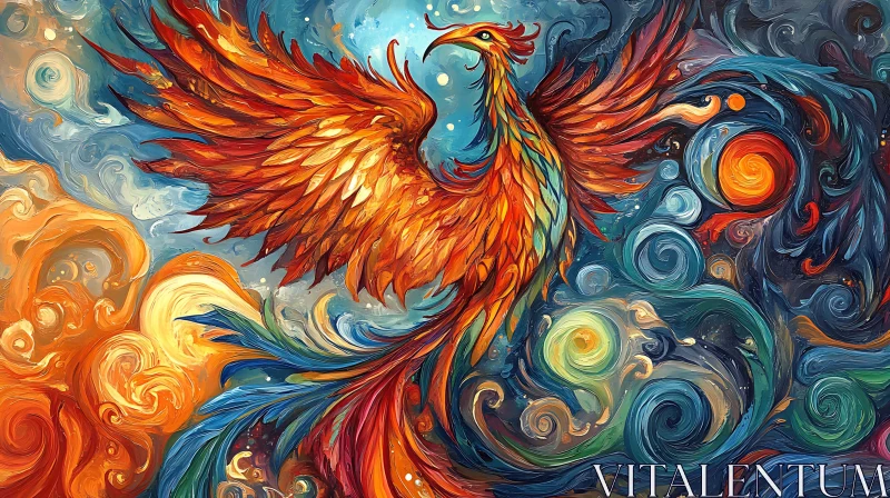 Phoenix Rising Artwork: Swirling Colors
