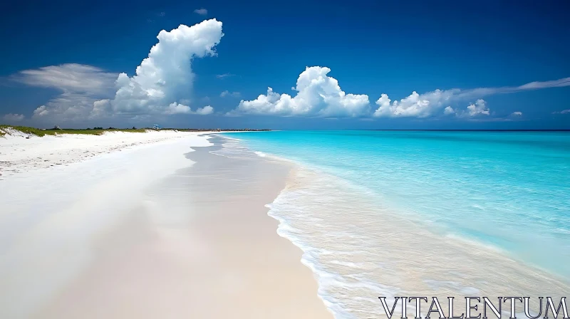 AI ART White Sand Beach and Azure Sea