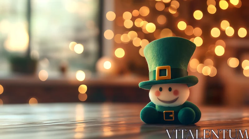 Festive Leprechaun Figure AI Image