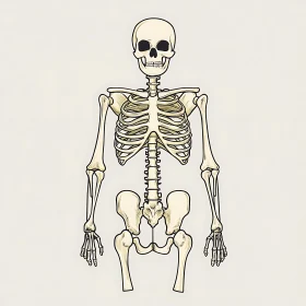 Human Skeleton Anatomy Drawing