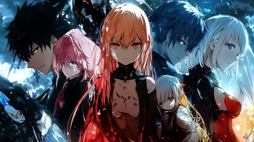 Intense Group Anime Art