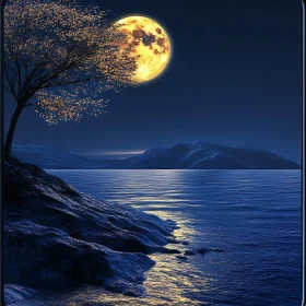 Tranquil Moonlight Landscape