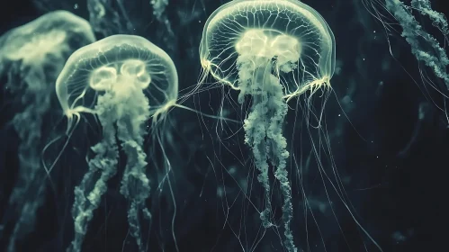 Underwater Ballet: Jellyfish in the Abyss