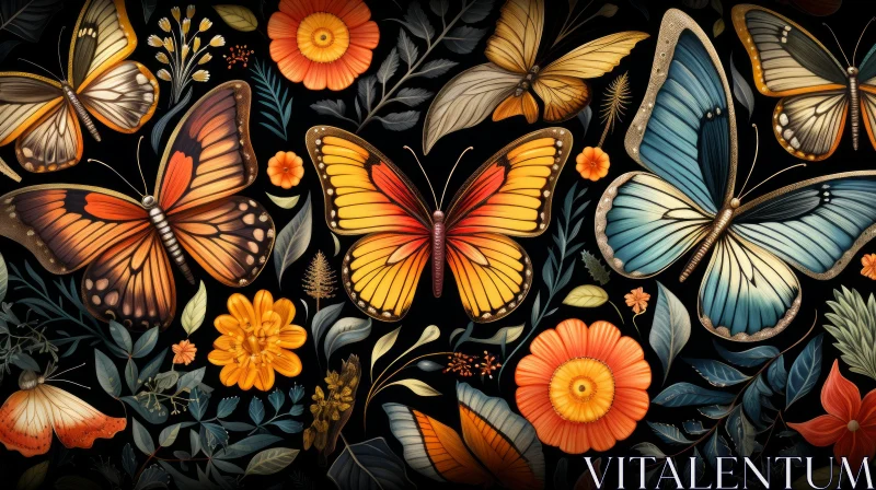 Enchanting Butterfly Illustration Inspired by Mexican Folklore AI Image