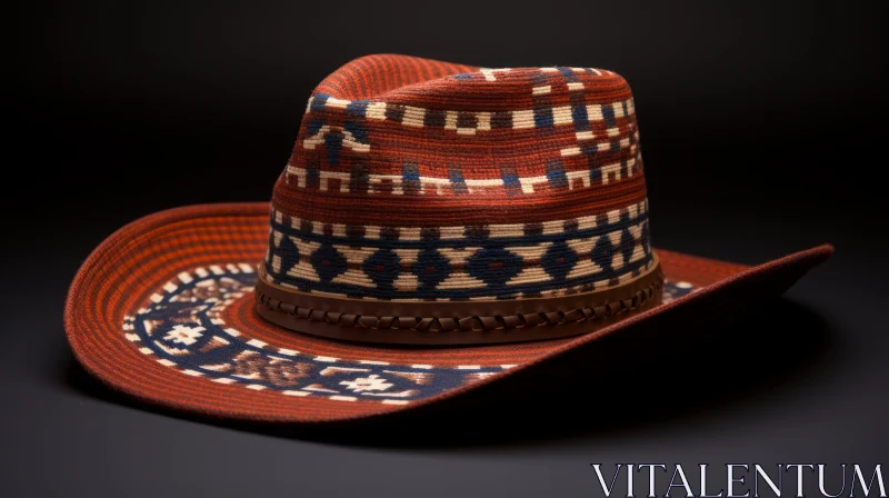 Exquisite Cowboy Hat with Textile Pattern by Michael McNally AI Image