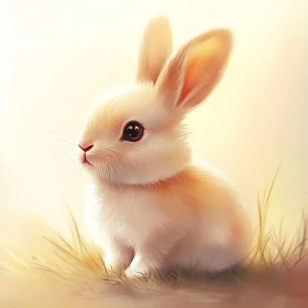Peaceful Rabbit in Meadow