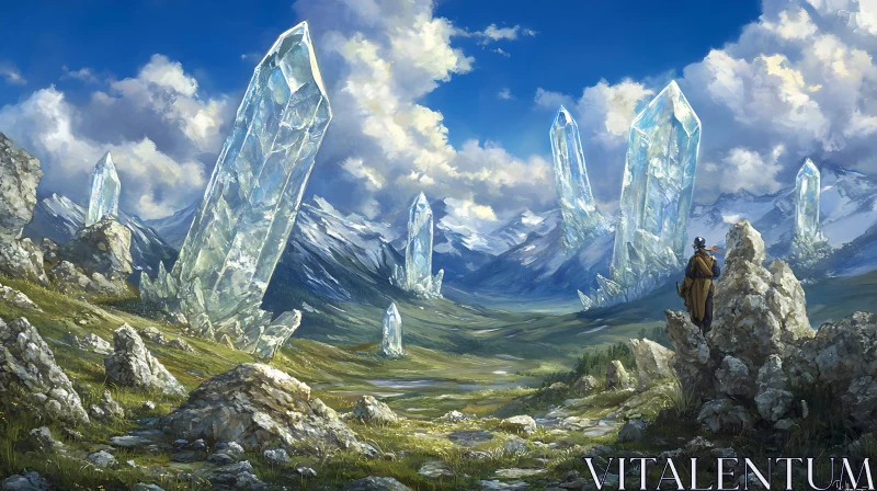 Mountain Crystals AI Image