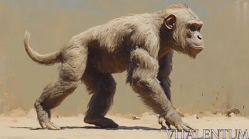 AI ART Primate in a Painterly Style