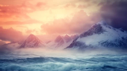 Winter Mountains and Ocean View